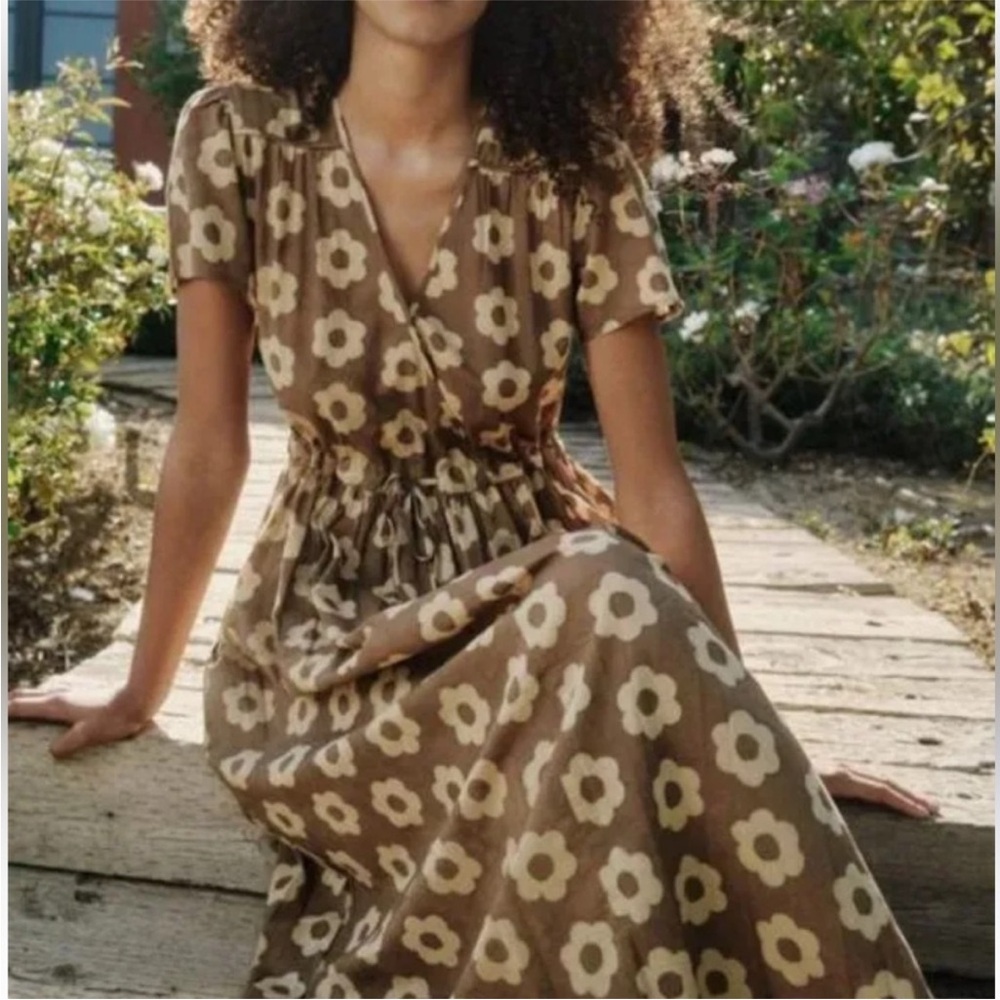 Christy Dawn Dawn Dress in Mocha Daisy